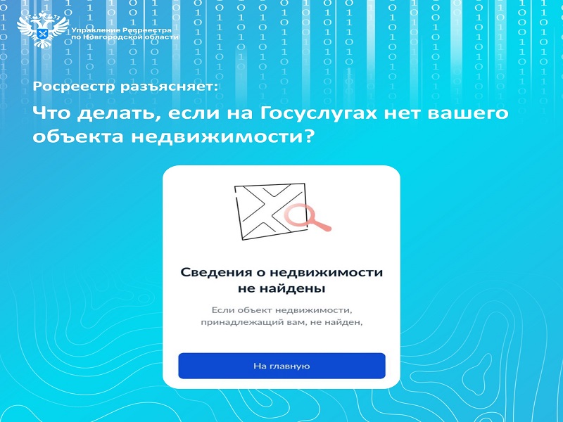 Росреестр разъясняет: Что делать, если на Госуслугах нет вашего объекта недвижимости?.